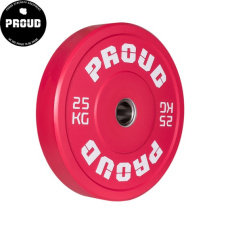 Olympijský kotúč PROUD TRAINING BUMPER PLATE RED 25 kg