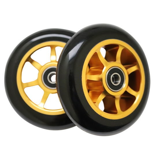 Kolieska ALU ABEC-9RS 100MM PU- zlaté- set 2 ks