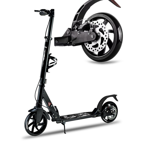 Kolobežka s kotúčovou brzdou a odpružením 230 čierna Kolobežka s kotúčovou brzdou a odpružením 230 čierna