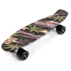 PENNYBOARD METEOR MULTIKOLOR FLOWERS black