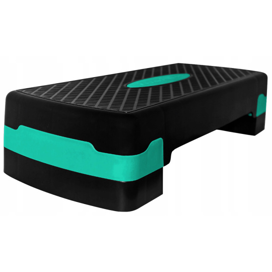 Aerobic step 2 stupňový Sportvida čierno-tyrkysový Aerobic step 2 stupňový Sportvida čierno-tyrkysový