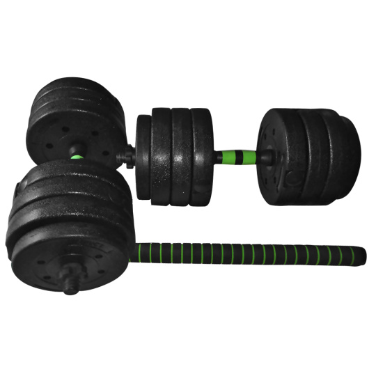 Set jednoručných činiek Sportvida 2 x 20 kg + spojovací diel
