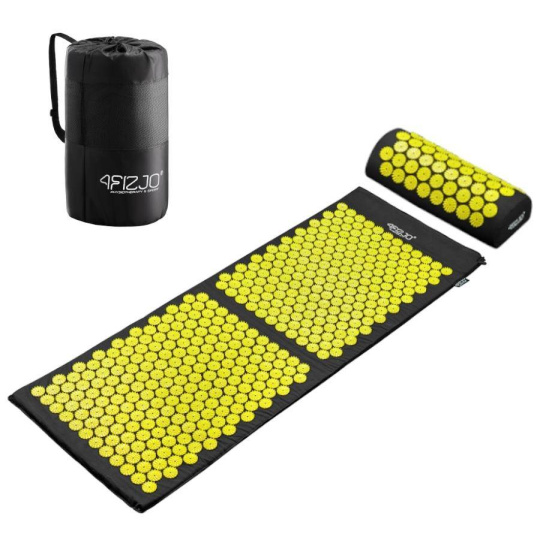 Akurpresúrna podložka + vankúš 4FIZJO 130 * 50 cm žltá Akurpresúrna podložka + vankúš 4FIZJO 130 * 50 cm žltá