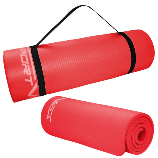 Podložka na cvičenie NBR 1,5 cm červená