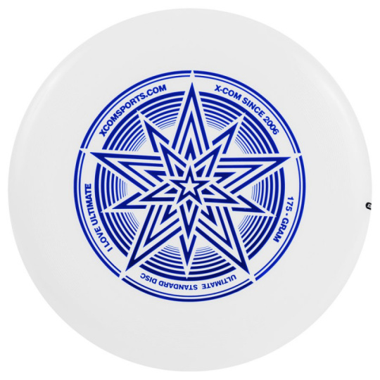 Lietajúci tanier Frisbee X-COM UP175 Ultimate STAR UV 175 g biely - chameleon