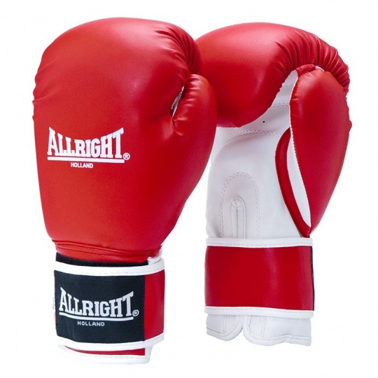BOXERSKE RUKAVICE POWER GEL ALLRIGHT HOLLAND 14oz červeno-biele