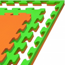 Tatami puzzle 100 x 100 x 2 cm oranžovo-zelená