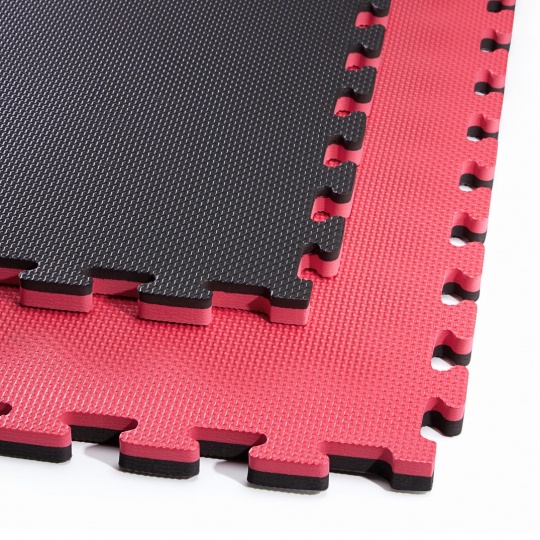 Tatami Puzzle 100x100x2 cm, červeno-čierna