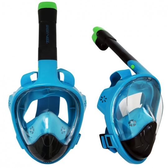 Potápačské celotvárová maska Sportvida L / XL modro-čierna