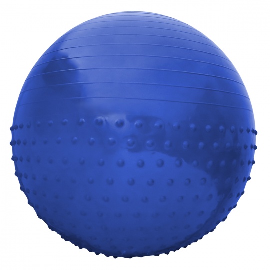Gymnastická lopta Sportvida 55 cm s výčnelkami ANTI BURST modrý