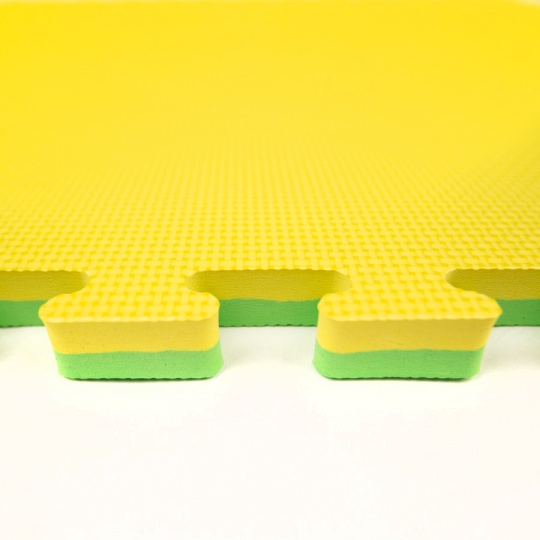 Tatami Puzzle 100x100x2,5 cm,  žlto-zelená
