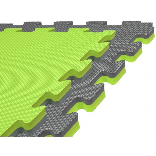 Tatami Puzzle 100x100x4 cm, šedo-zelená